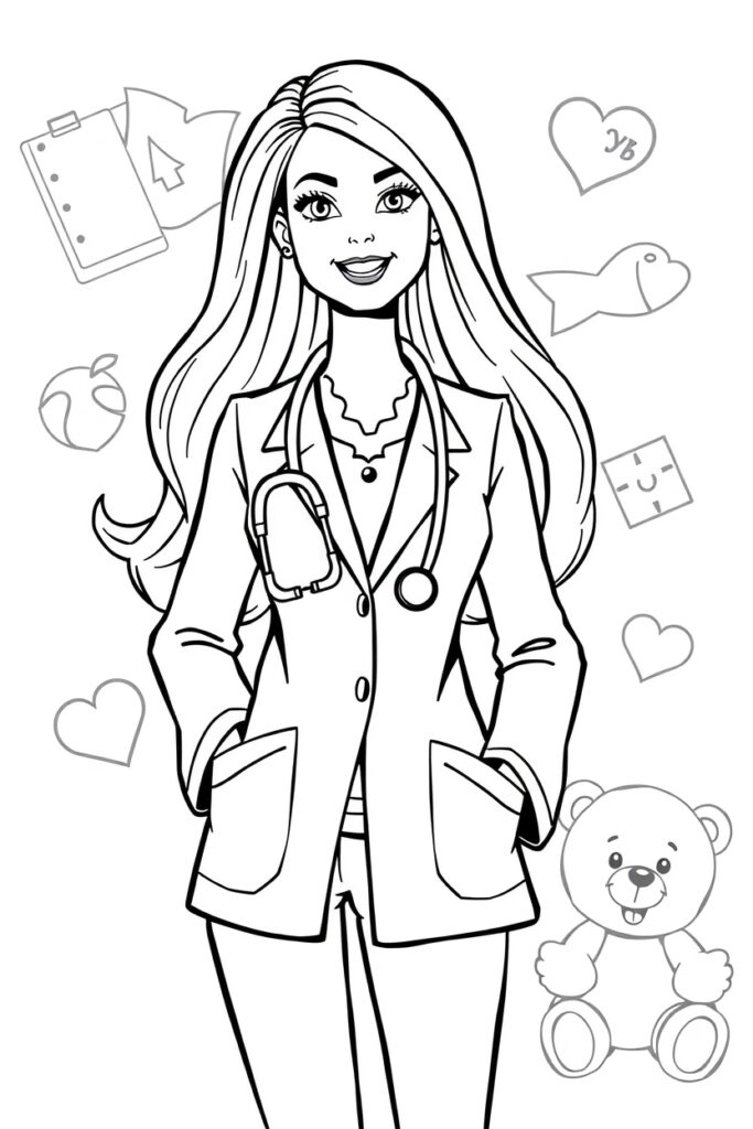 barbie coloring pages
