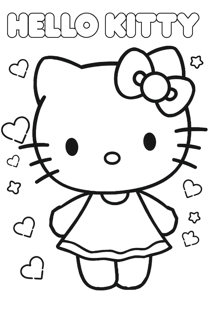 hello kitty coloring pages