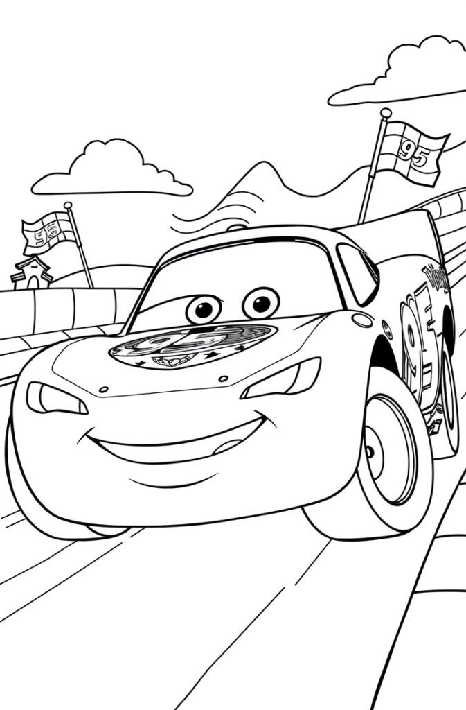 lightning mcqueen coloring pages