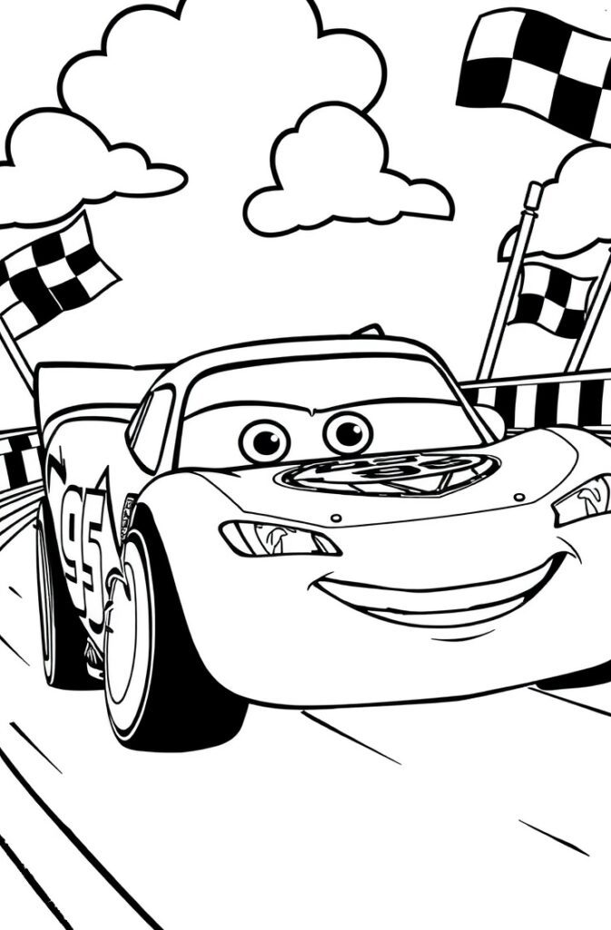 20 lightning mcQueen coloring page