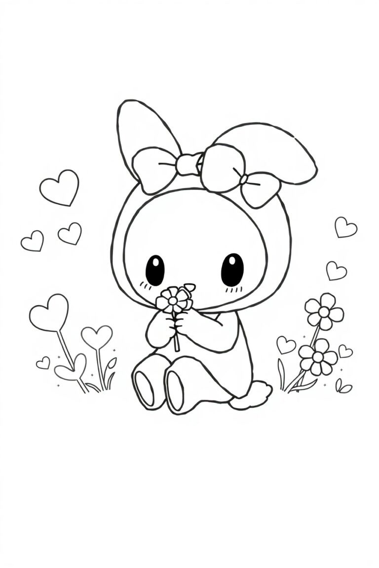 my melody coloring page