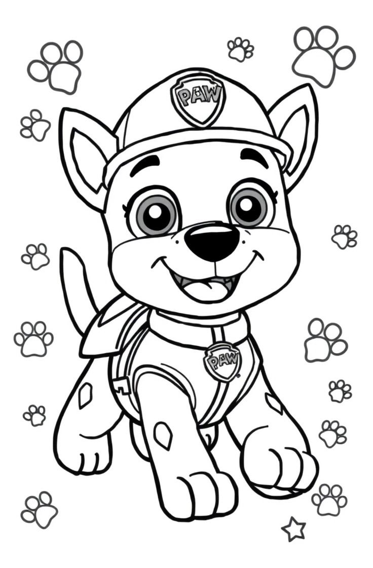 paw patrol coloring page