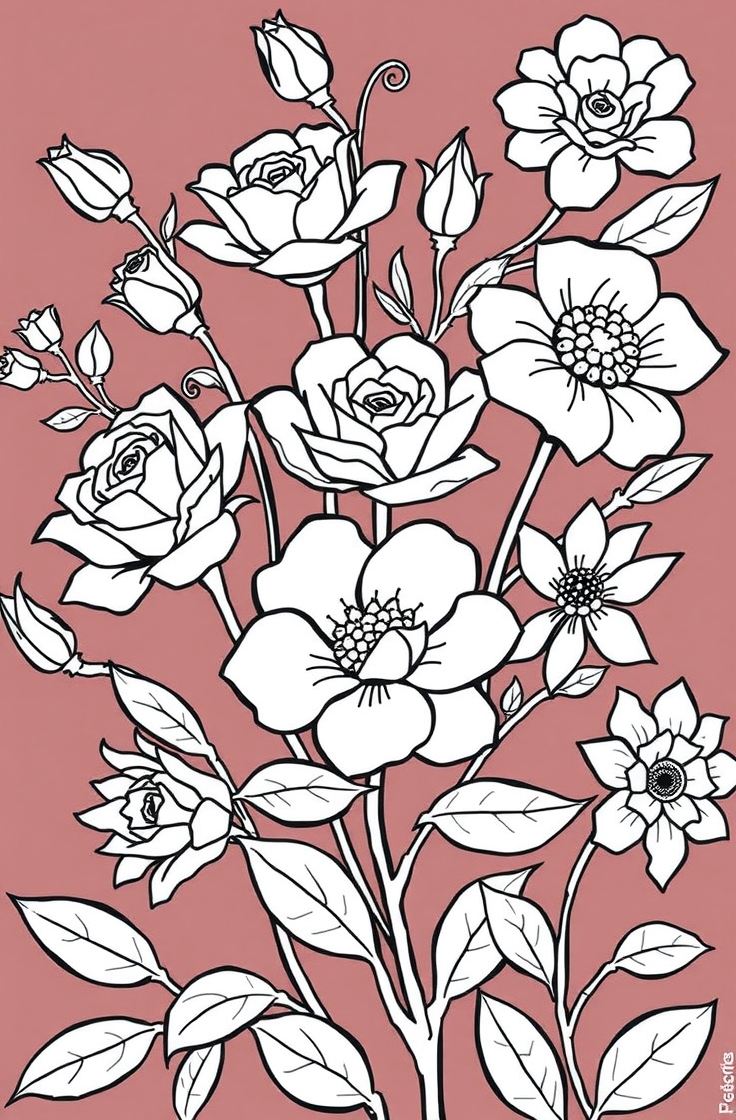 flower coloring pages