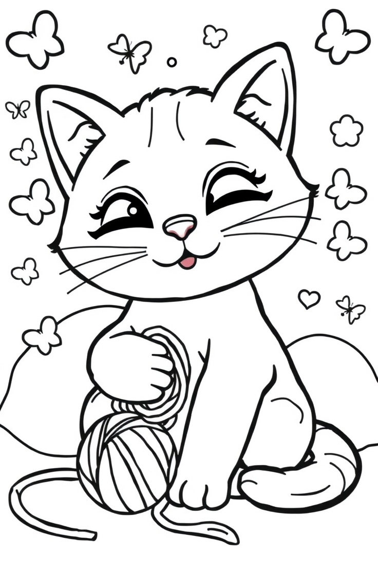 Cat coloring pages