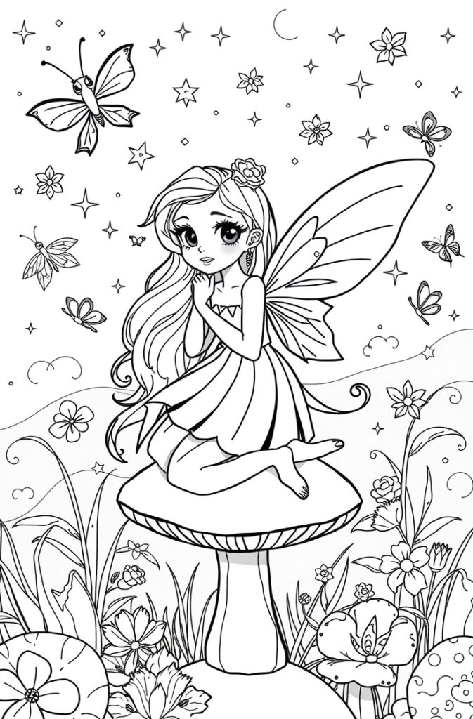fairy coloring pages