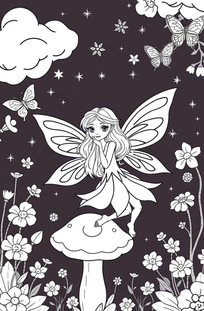 fairy coloring pages