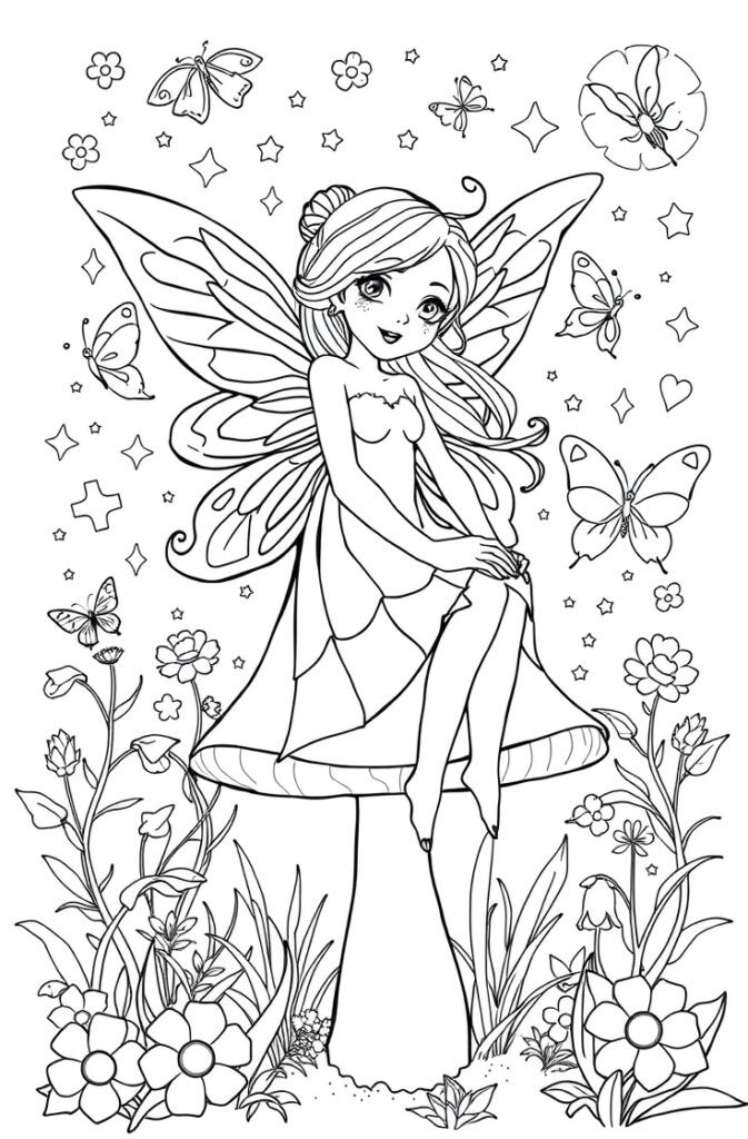 fairy coloring pages