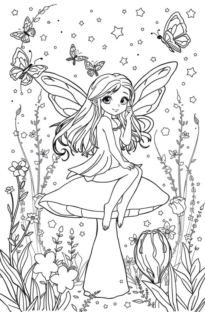 fairy coloring pages