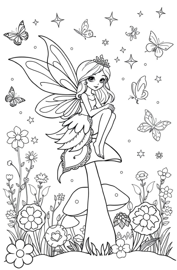 fairy coloring pages