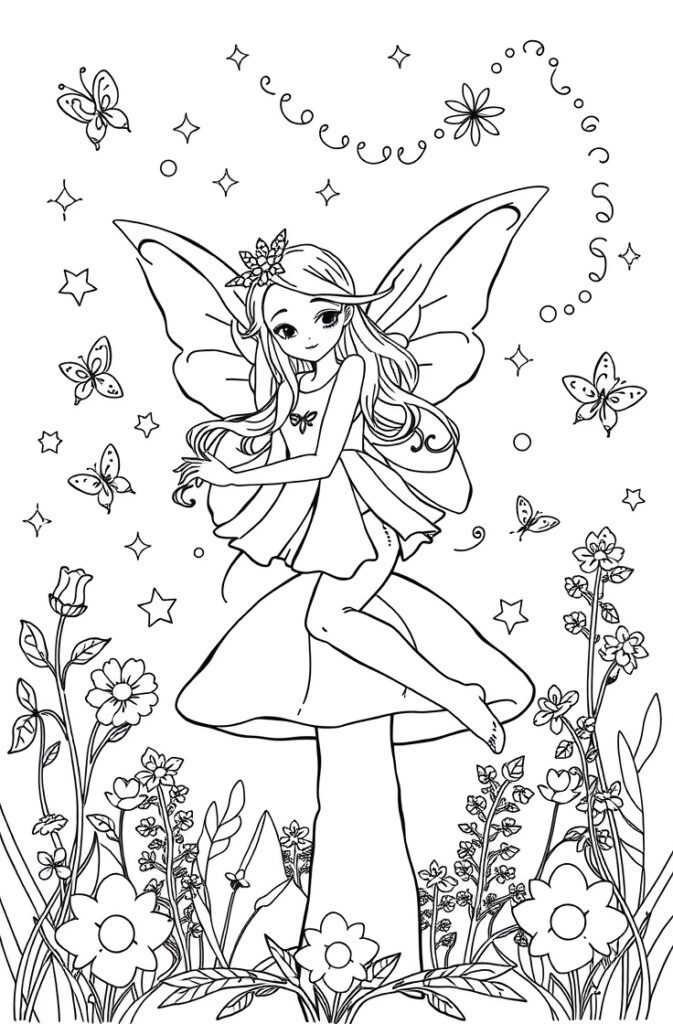 fairy coloring pages