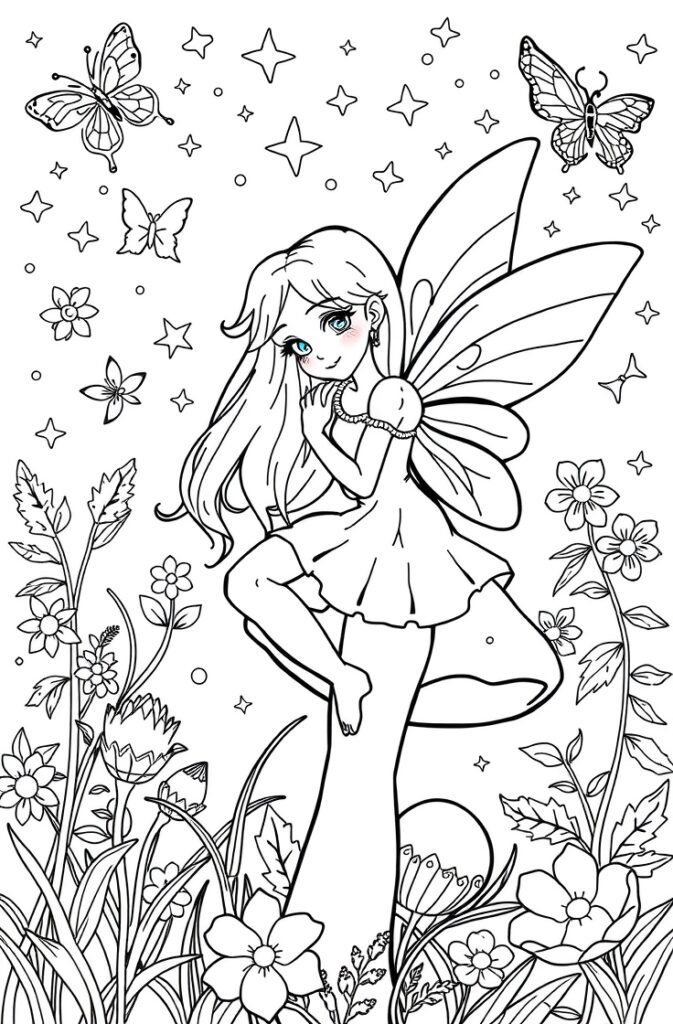 fairy coloring pages