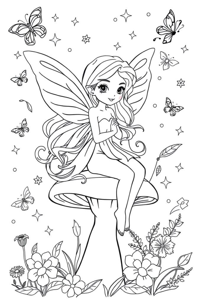 fairy coloring pages