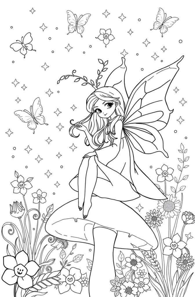 fairy coloring pages