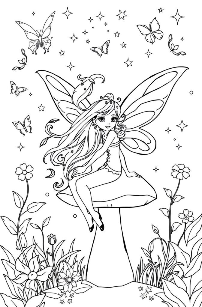 fairy coloring pages