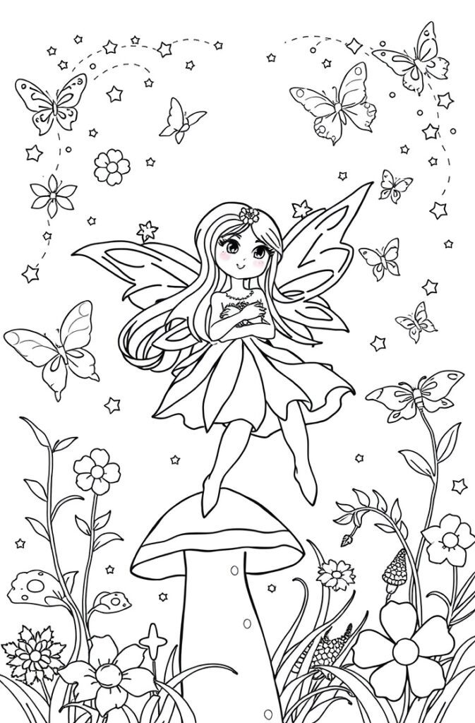 fairy coloring pages