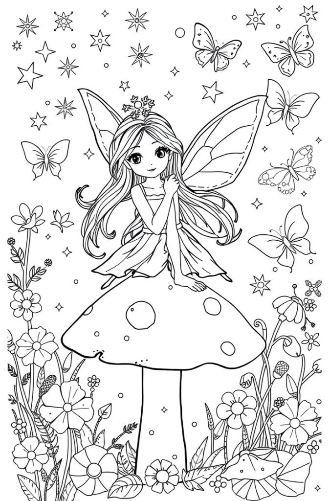 fairy coloring pages