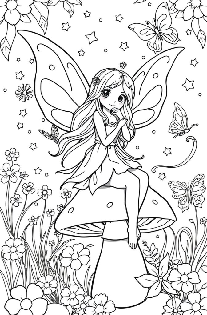 fairy coloring pages