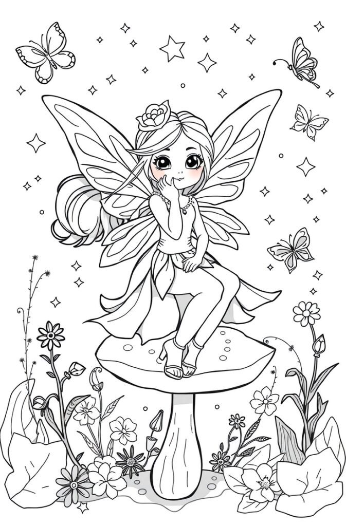 fairy coloring pages