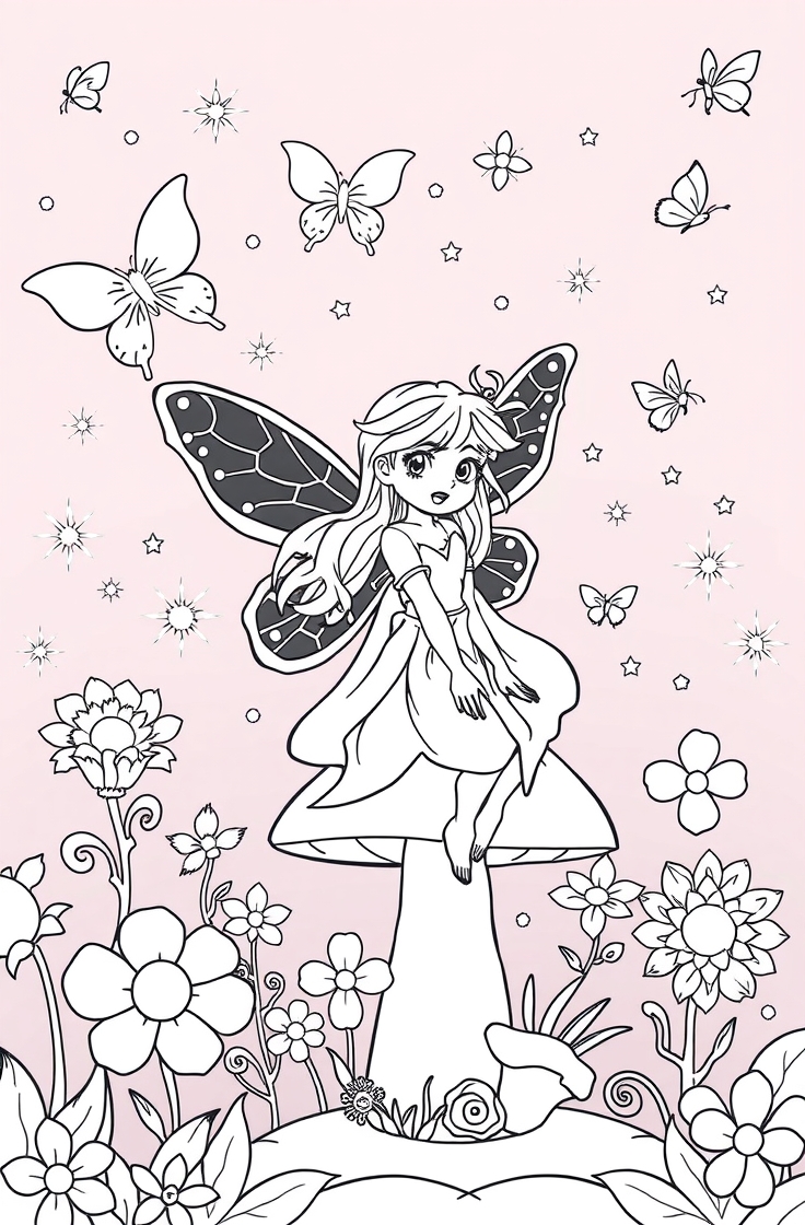 fairy coloring pages