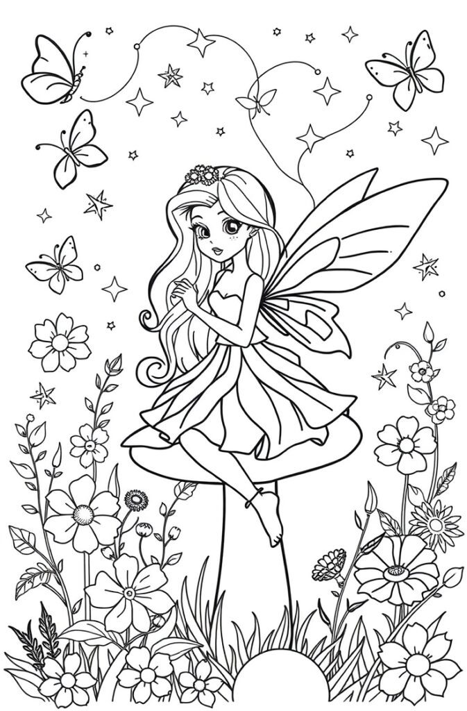 fairy coloring pages