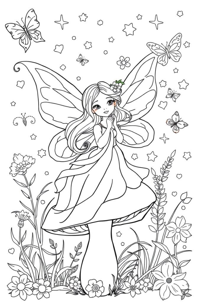 fairy coloring pages
