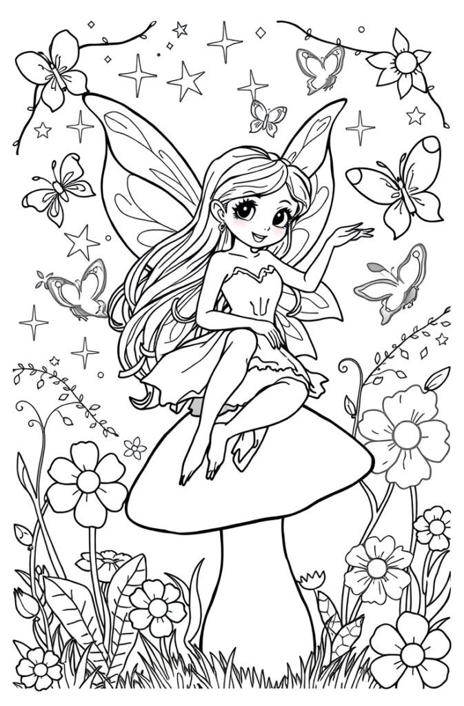fairy coloring pages