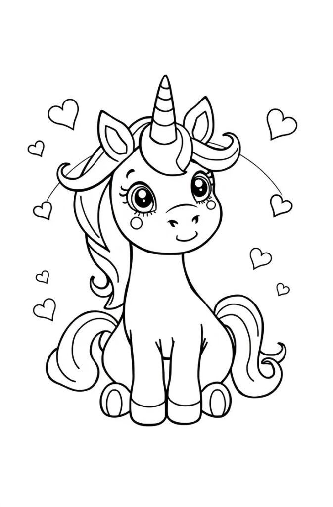 Unicorn Coloring Pages