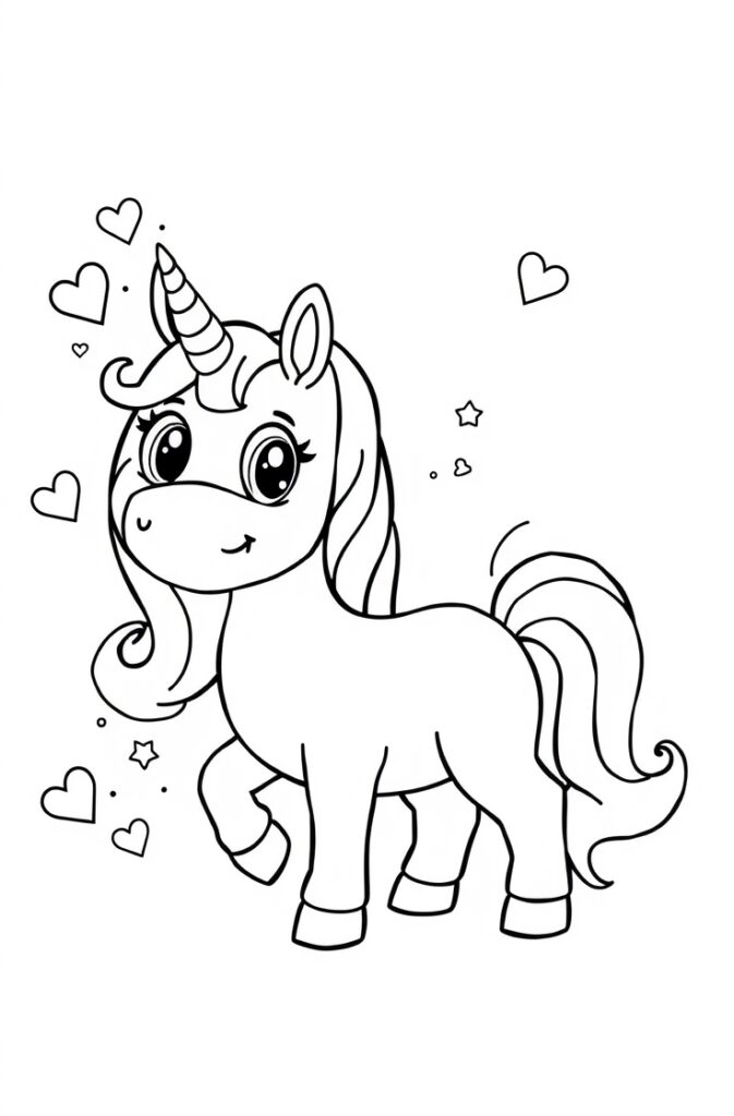 Unicorn Coloring Pages