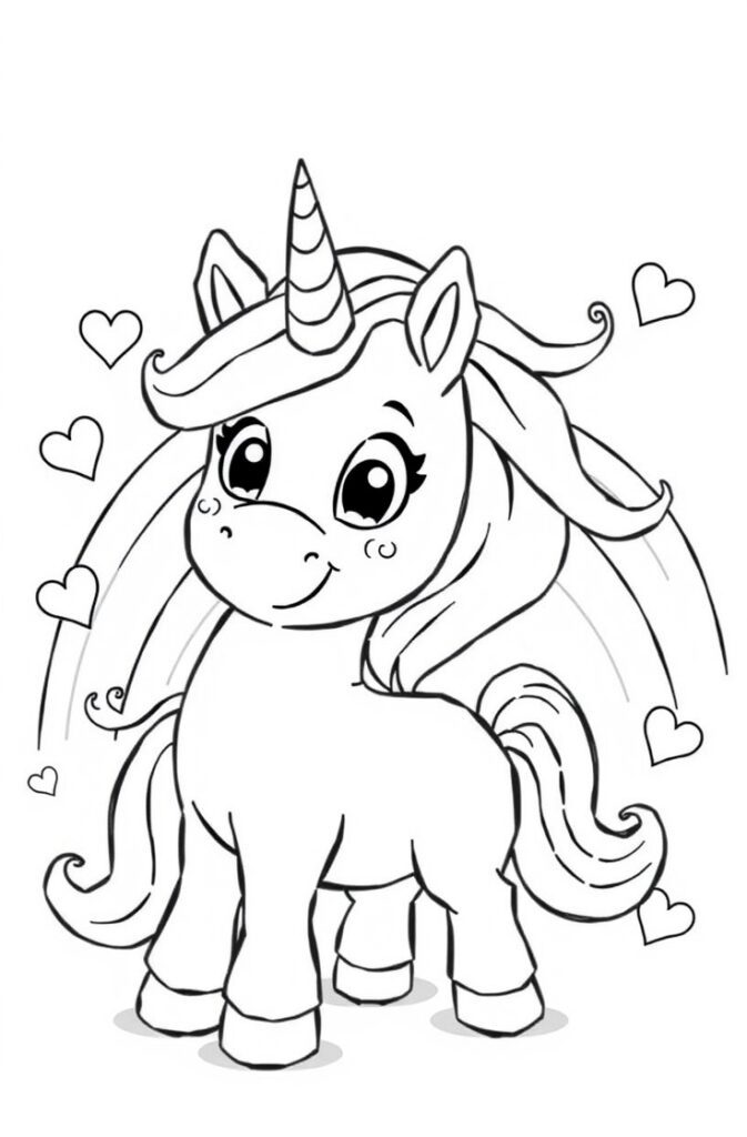 Unicorn Coloring Pages