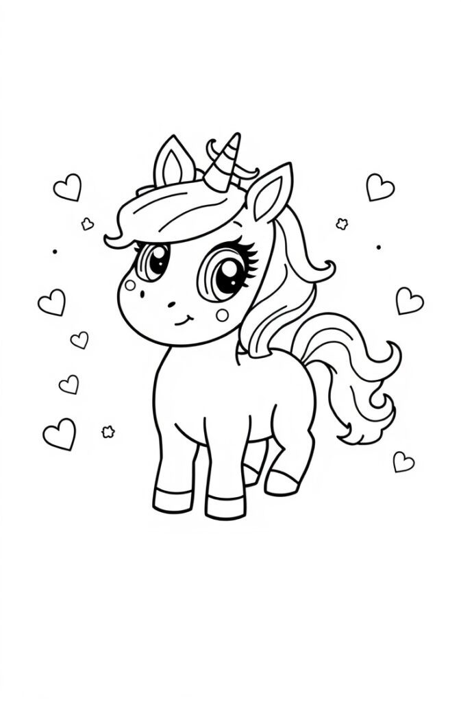Unicorn Coloring Pages