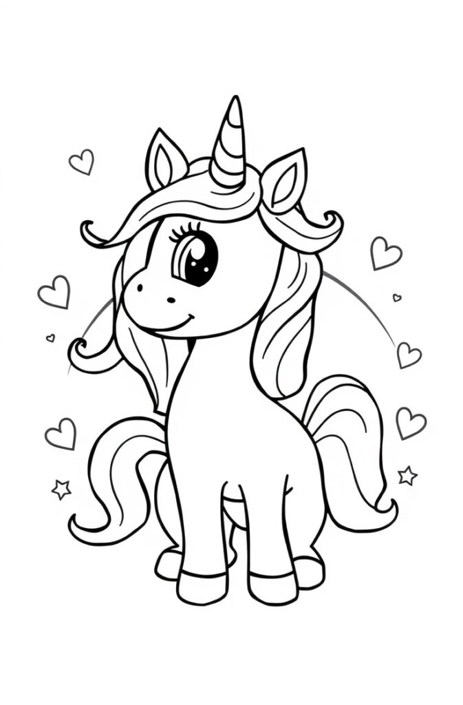 Unicorn Coloring Pages