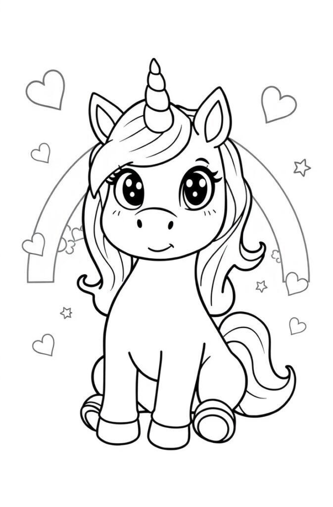 Unicorn Coloring Pages