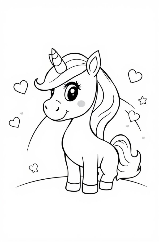 Unicorn Coloring Pages