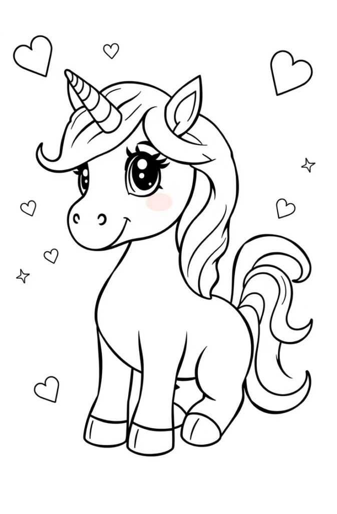 Unicorn Coloring Pages