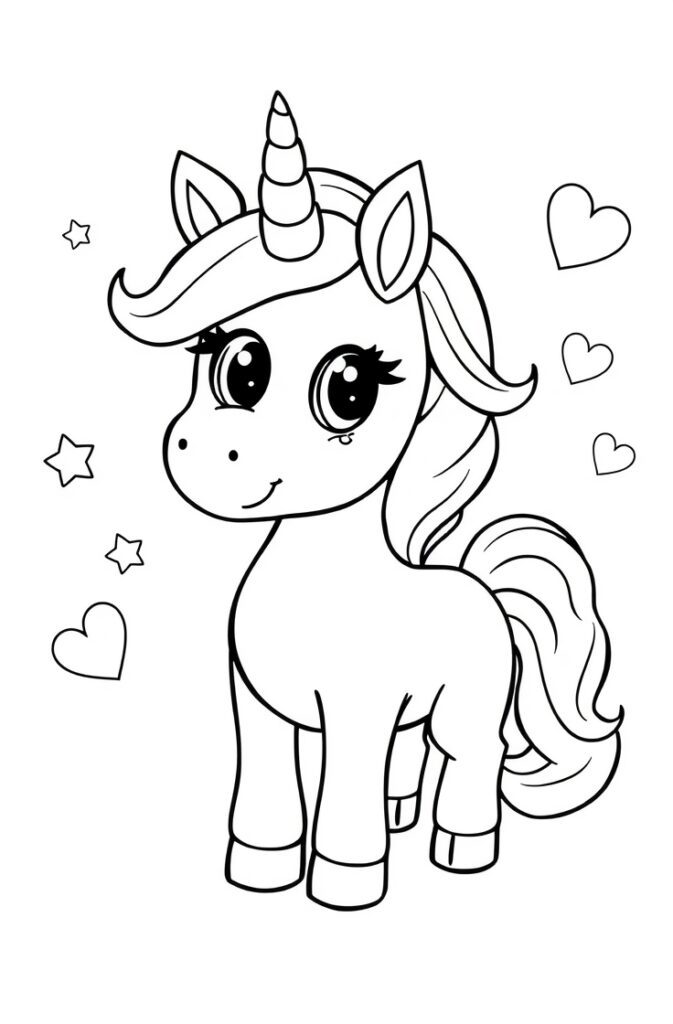 Unicorn Coloring Pages