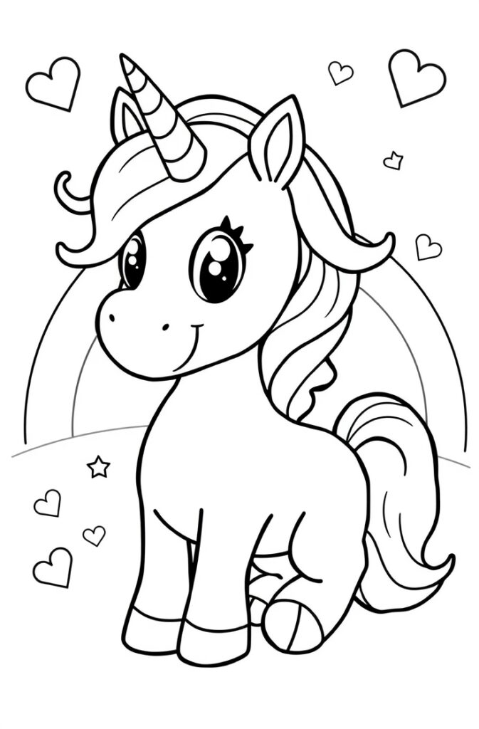 Unicorn Coloring Pages