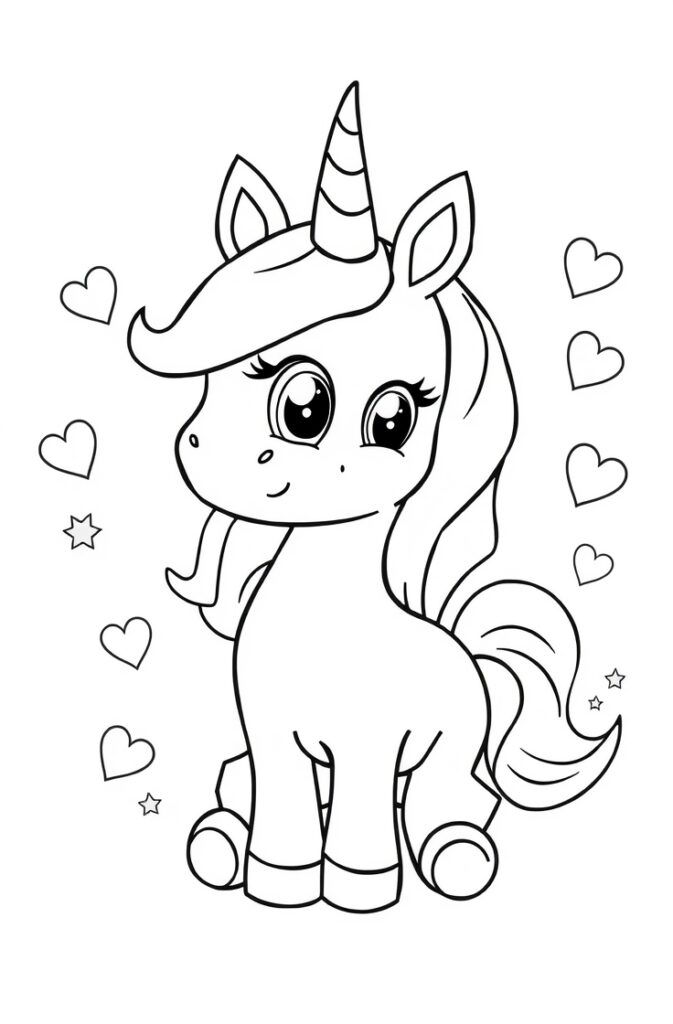 Unicorn Coloring Pages