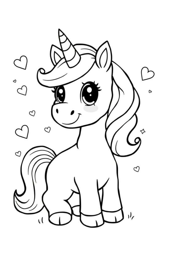 Unicorn Coloring Pages