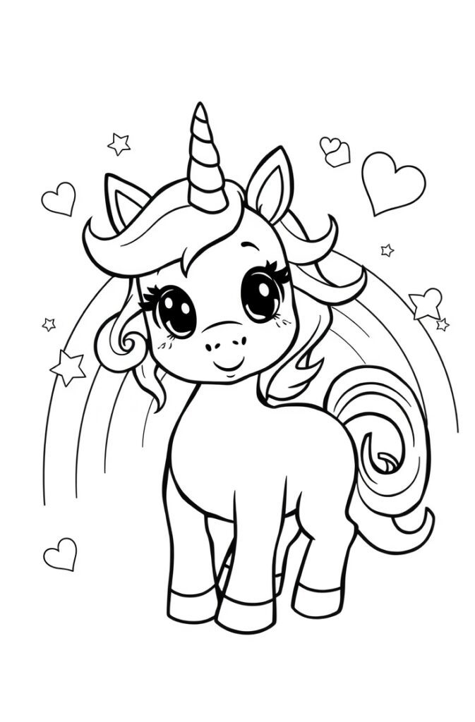 Unicorn Coloring Pages