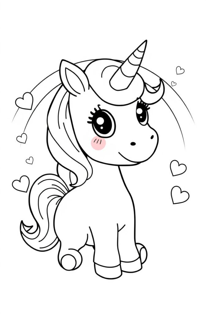 Unicorn Coloring Pages
