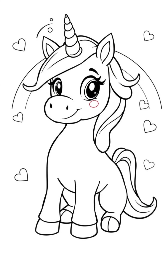 Unicorn Coloring Pages