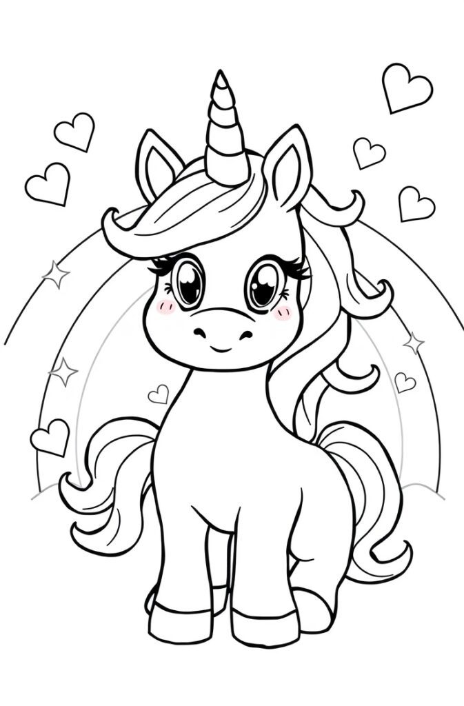 Unicorn Coloring Pages