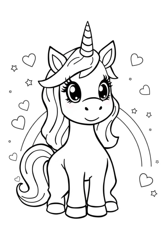 Unicorn Coloring Pages