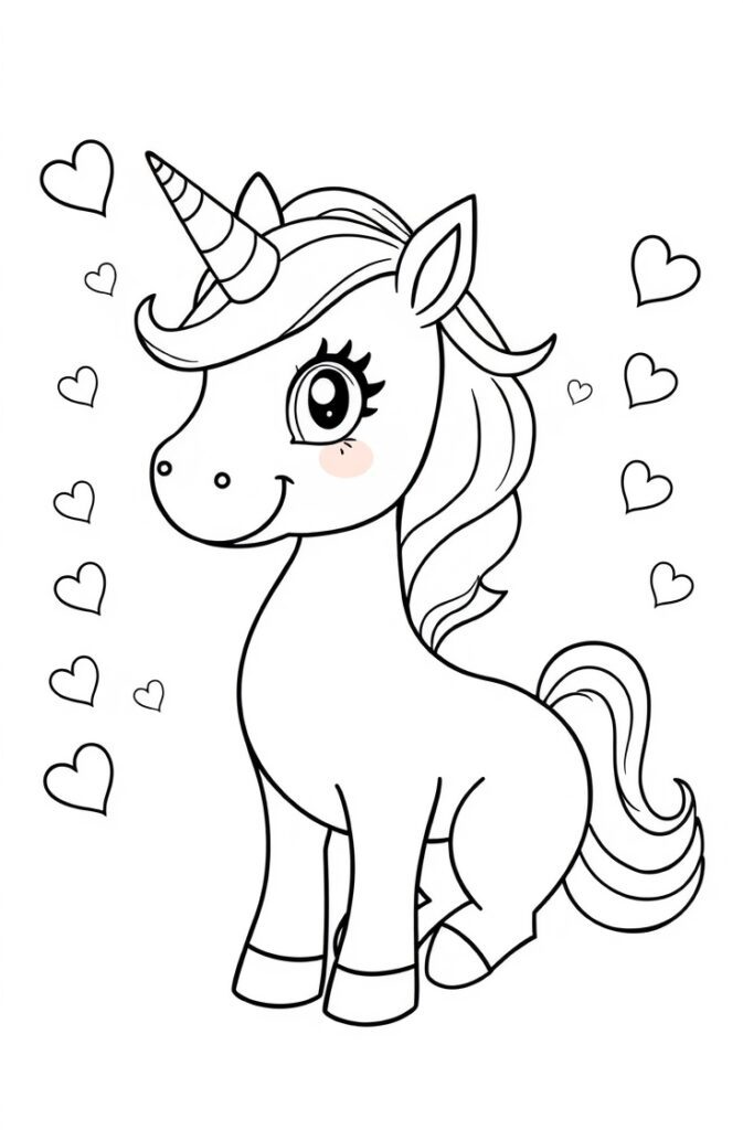 Unicorn Coloring Pages
