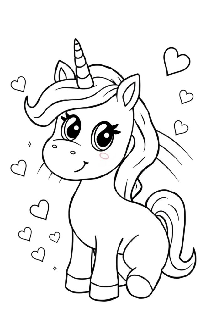 Unicorn Coloring Pages
