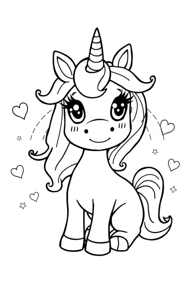 Unicorn Coloring Pages