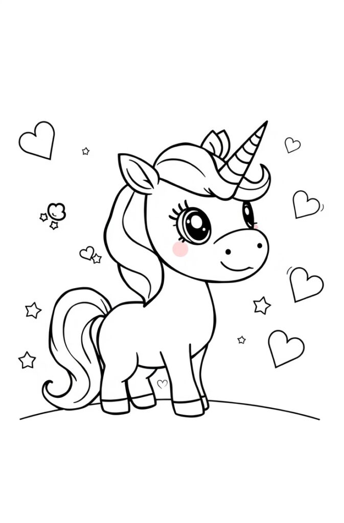 Unicorn Coloring Pages