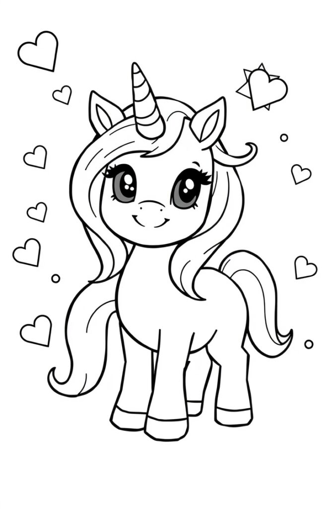 Unicorn Coloring Pages