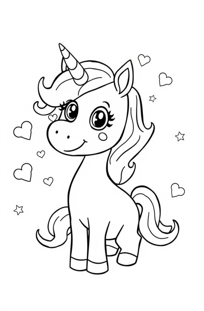 Unicorn Coloring Pages