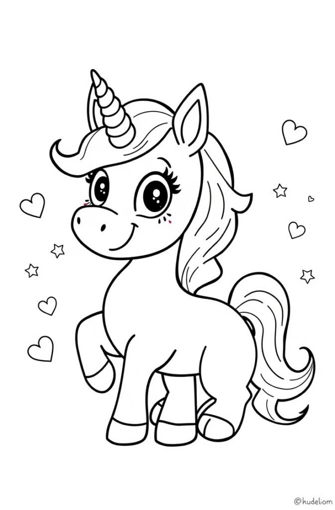 Unicorn Coloring Pages